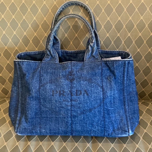 Authentic PRADA denim tote - Picture 10 of 13